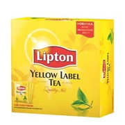 Черный чай пакетированный сашет Lipton Yellow Label 100 пак * 2г фото