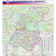 Настенная карта Нижегородской области 1 фото