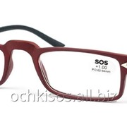 Очки для чтения SOS унисекс модель P 15079 Mat Red- Black фото
