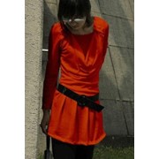 Платье оранжевое Код 181127413 фото