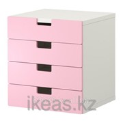 Комбинация для хранения с ящиками, белый, розовый СТУВА фотография