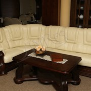 Кожаный угловой диван Aneta 2,75 на 2.25 м. фото