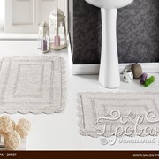 Набор ковриков для ванной Modalin EVORA вязаный хлопок 50х70, 60х100 экрю фото