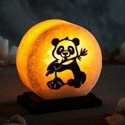 Соляная лампа 'Панно Панда', 16 см, 2-3 кг фото
