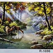 Картина по номерам 40х50 олень в лесу арт R 1698 фото