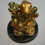 Сувенир Змея золотая с жезлом Жуи фотография