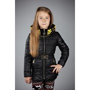 Весенняя куртка детская “Мальвина“ черная 0029 фотография