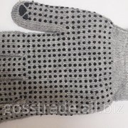 Перчатки серые утепленные с Пвх фото