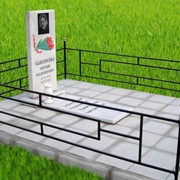 Ограда металлическая на кладбище фото