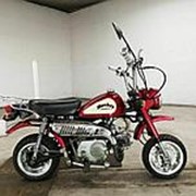 Мопед мокик Honda Monkey рама Z50J гв 1985 задний багажник пробег 3 т.км красный белый фотография