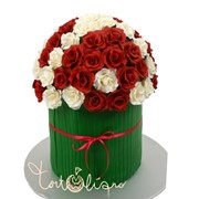 Праздничный торт в виде букета роз №758 фотография