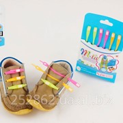 Детские силиконовые шнурки M-tie неоновые шнурочки яркие разноцветные