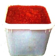 Икра красная лососевая зернистая кеты 25 кг в пластиковом кубиконтейнере фотография