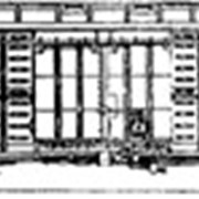 Перевозка железнодорожных грузов, 4-осный крытый вагон с переходной площадкой и уширенными дверными проемами, модель 11-264 фотография