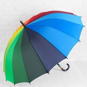 Полуавтоматический зонт-трость “Радуга“ (16 цветов, купол 118 см) фотография