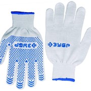 Перчатки Зубр Эксперт трикотажные, 12 класс, х/б, с защитой от скольжения, S-M фото