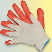 Перчатки трикотажные ВАМПИР с латексным покрытием, перчатки рабочие с повышенной износостойкостью фото