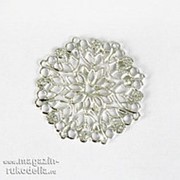 Металлическое украшение Цветок 1, серебро фотография