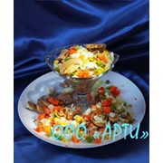 Овощи с рисом и грибами фотография