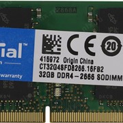 Память оперативная DDR4 Crucial 32Gb 2666MHz (CT32G4SFD8266) фотография