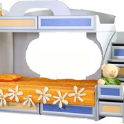Кровать 2-х ярусная ПИОНЕР дсп ламинированная цветная двухьярусная детская Мебель-Украина-Холдинг фото
