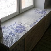 Подоконники из мрамора, подоконники мозаичные на заказ по всей Украине фотография