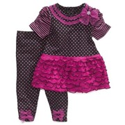 Одежда детская Aliexpress sale Baby sets Girls clothing sets fashion summer 2pcs suits set suit dot short-sleeve t shirts +pant Freeshipping, код 858667693 фото