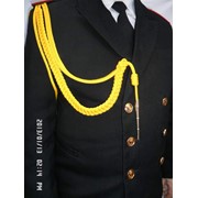 Аксельбант уставной офицерский (младший офицерский состав, 1 коса, 1 наконечник) капрон желтый фото