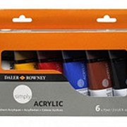 Набор акриловых красок Daler Rowney Simply, 6 цветов, 75 мл фото