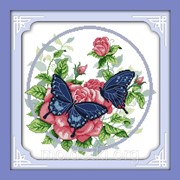 Вышивка крестом Бабочки на цветах kidH100 фотография