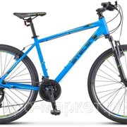 Велосипед Stels Navigator-590 V К010 26“ (20“ Синий/салатовый) фотография