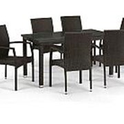 Комплект плетеной мебели из искусственного ротанга Афина-мебель T256B/Y379B-W56 / T256A/Y379A-W53 6Pcs