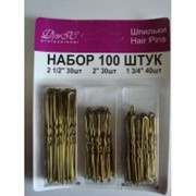 Шпильки д/волос 3в1 (золото) (100шт) для салонов красоты