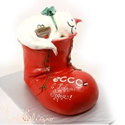 Новогодний торт для компании Ecco №218 фотография