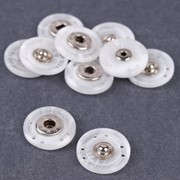 Кнопки пришивные декоративные, d 23 мм, 5 шт, цвет белый фотография