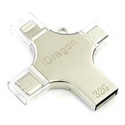 iDragon Флеш карта 4 в 1 lngelon iDragon 32GB. Type-c / Micro USB / Lightning фото