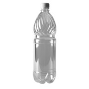 Бутылка пластиковая 1л прозрачный + пробка (50 шт/уп)