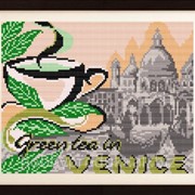 Рисунок на ткани для вышивания бисером “ на зеленый чай в Венецию“ VKA4402 фотография
