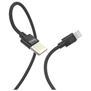 Кабель Hoco U55, USB - Lightning, 2.4A, 1.2 м, нейлон, чёрный фото