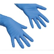 Перчатки латексные Vileda Многоцелевые, M, синие, 1 пара, арт.100753 фотография