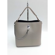 Сумка женская 1 отдел с дополнительными ремешками 24 см серая фото