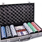 Покерный набор в алюминиевом кейсе на 300 фишек фотография