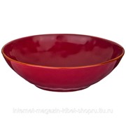 Тарелка суповая concertoдиаметр 19 см винный красный фотография