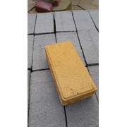 Плитка тротуарная Кирпичик желтый цвет фотография