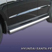 Пороги d76 труба из нержавеющей стали Hyundai Santa Fe (2010) HSFN007