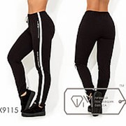 Спортивные штаны женские с лампасами ТЖ/-035 - Черный фотография