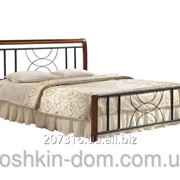 Кровать Кэлли двухспальная из натурального дерева и металла