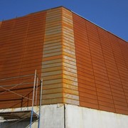 Кассеты фасадные из стали СОR-TEN производства Ruukki видимые фотография