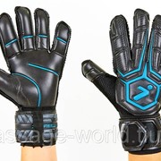 Перчатки вратарские с защитными вставками на пальцы STORELLI (PVC, р-р 8-10, черно-синий) фото