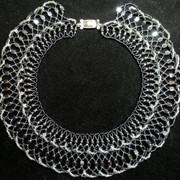 Ожерелье из чешского бисера и гематитовых бусин фото